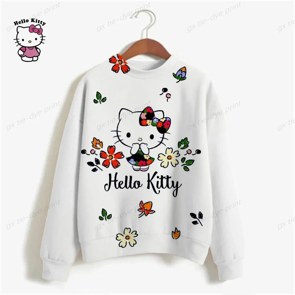 Casual HELLO KITTY Print Sweatshirt.