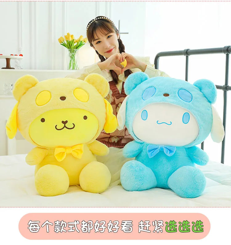35/45cm Cute Cinnamoroll Toys Pudding Dog Plush Doll Gives Friend and Child Birthday Gift Pillow for Kids