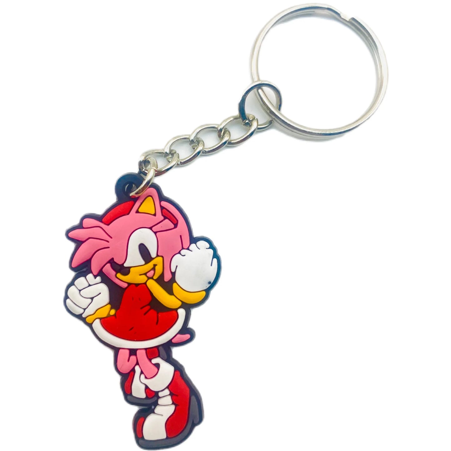 New Sonic The Hedgehog Key Chain Pendant Key Chain Hangings Pvc Japanese Anime Key Ring Schoolbag Decoration