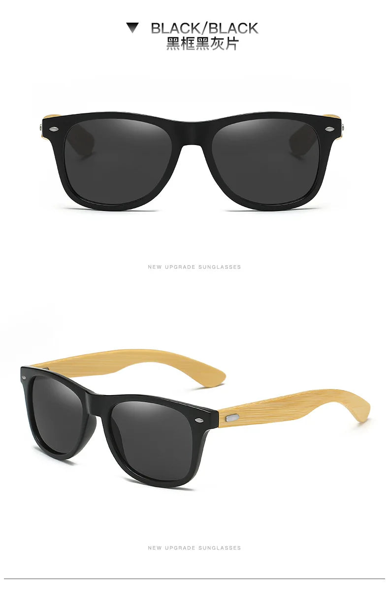 Men's Ultraviolet Sunglasses Classic Driving Riding UV400 Sports Sun Glasses Eyewear Wooden Bamboo Eyeglasses
