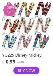 Stitch Mickey Keychain Student IC ID Card Badge Holder Yoda Retractable Nurse Badge Reel Clip Accessory Friend Kids Gift