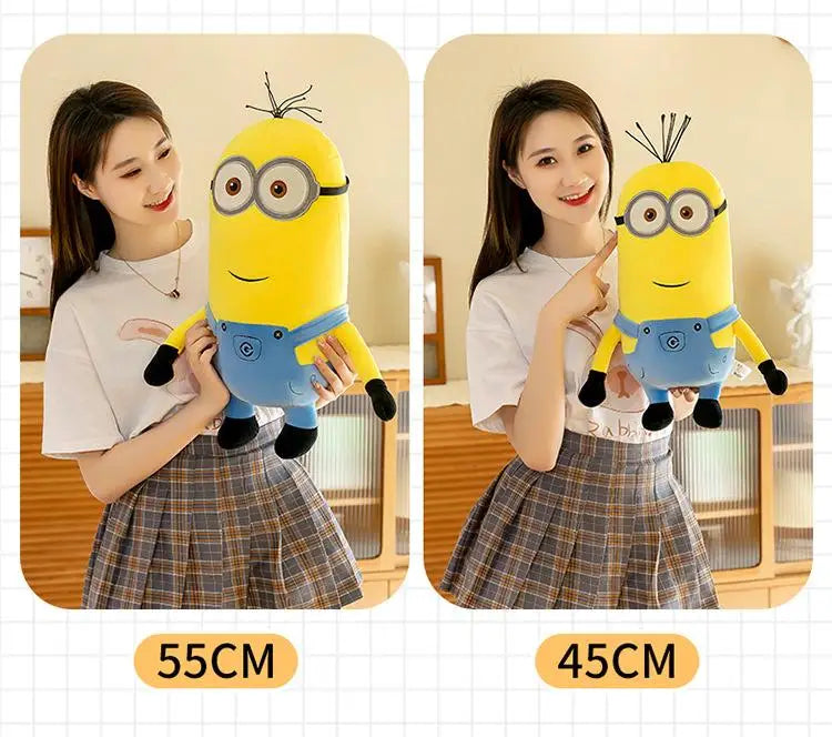 Cute Minions Movie Characters Yellow Plush Toys Bob Stuart In Jeans Soft Dolls Toys & Hobbies Christmas Birthday Gift 1pcs