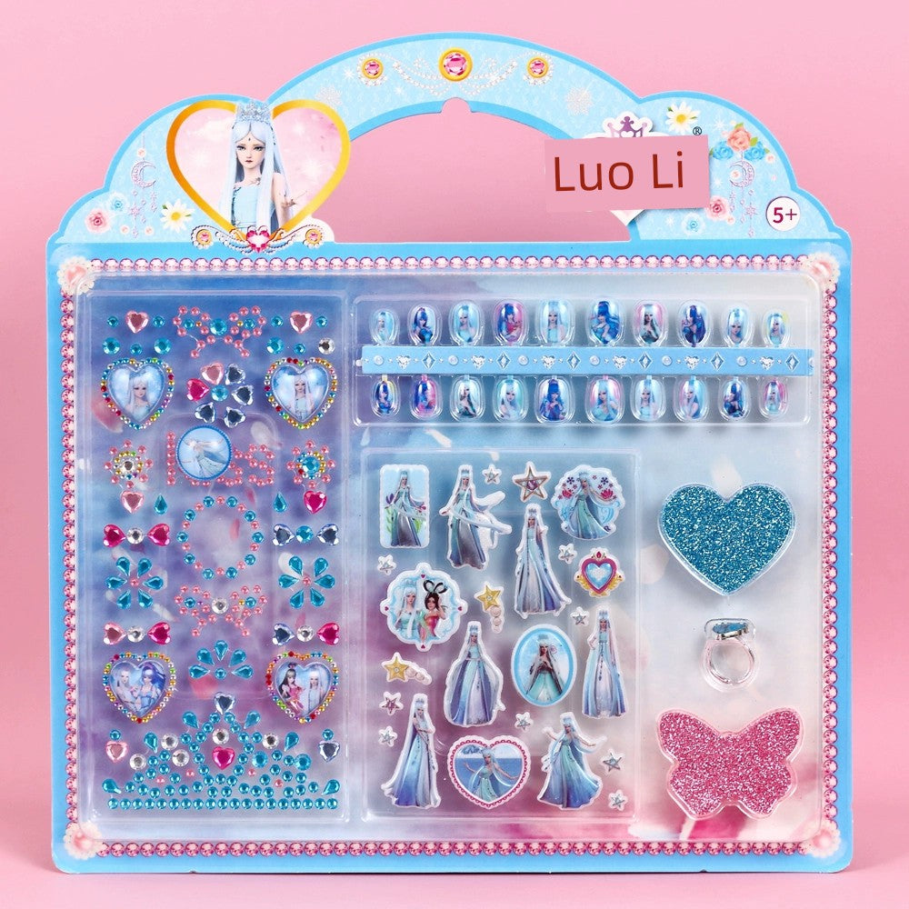 Ye Luoli Ice Princess Gem Girl Toy Nail Sticker
