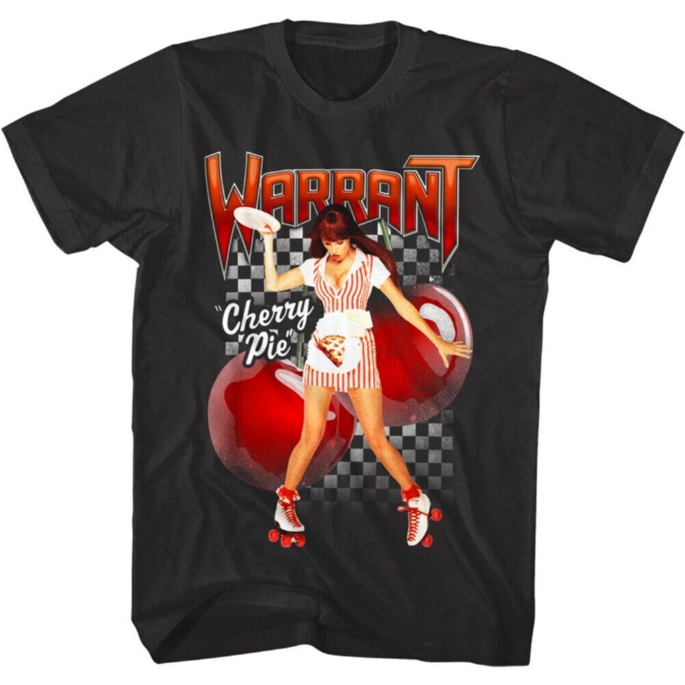 Warrant Cherry Pie T-shirt Men's Licensed Rock Music T-shirt Black