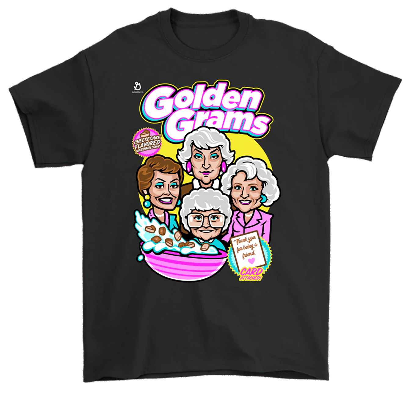 Golden Grams, Casual Unisex Short Sleeve Tee Tops, Youth & Adult Black T Shirt, Halloween Gift, Christmas Gift