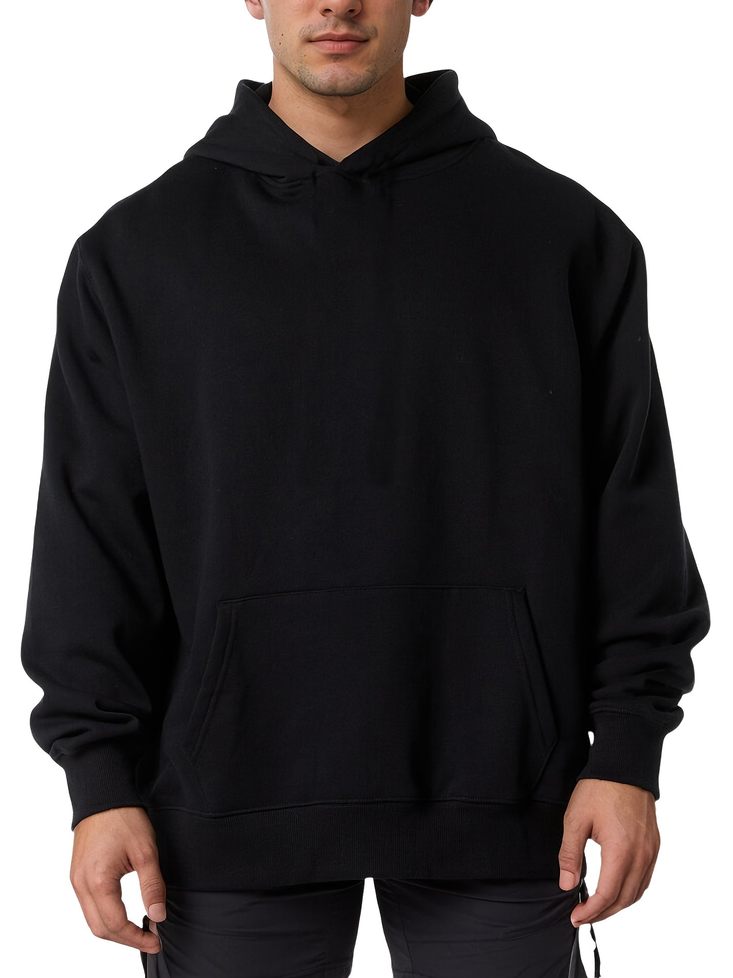 Print in USA Long Sleeve Hooded Sweatshirt, Good Buds Stick Together Trendy Hoodie, Cool Pullover Kangaroo Pocket Without Drawstring for Men and Teens, Best Gifts for Family with Fast Delivery