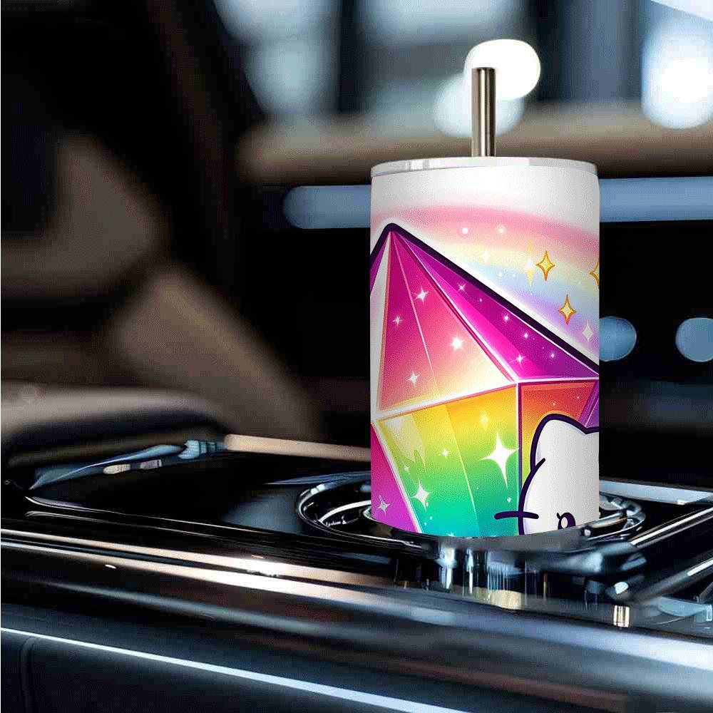 1pc Hello Kitty Stainless Steel Tumbler with Straw, Insulated Travel Mug, Durable Drinkware, with Cartoon Character Design, for Home, Office, and Outdoor Use, Ideal Gift for Friends