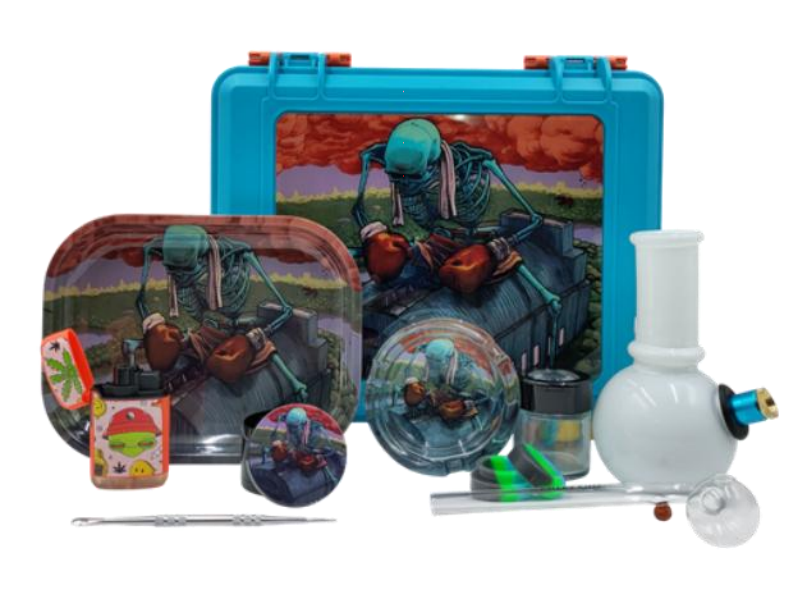Skeleton Boxer-Themed Smoking Accessories Set