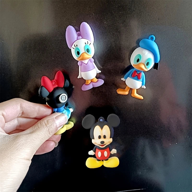 Brighten up your space with this enchanting set of 4 Disney 3D Magnets featuring beloved classic characters: Mickey Mouse, Minnie Mouse, Donald Duck, and Daisy Duck!