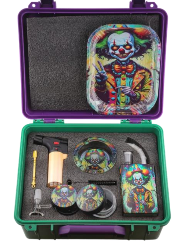 Psychedelic Clown-Themed Smoking Kit: