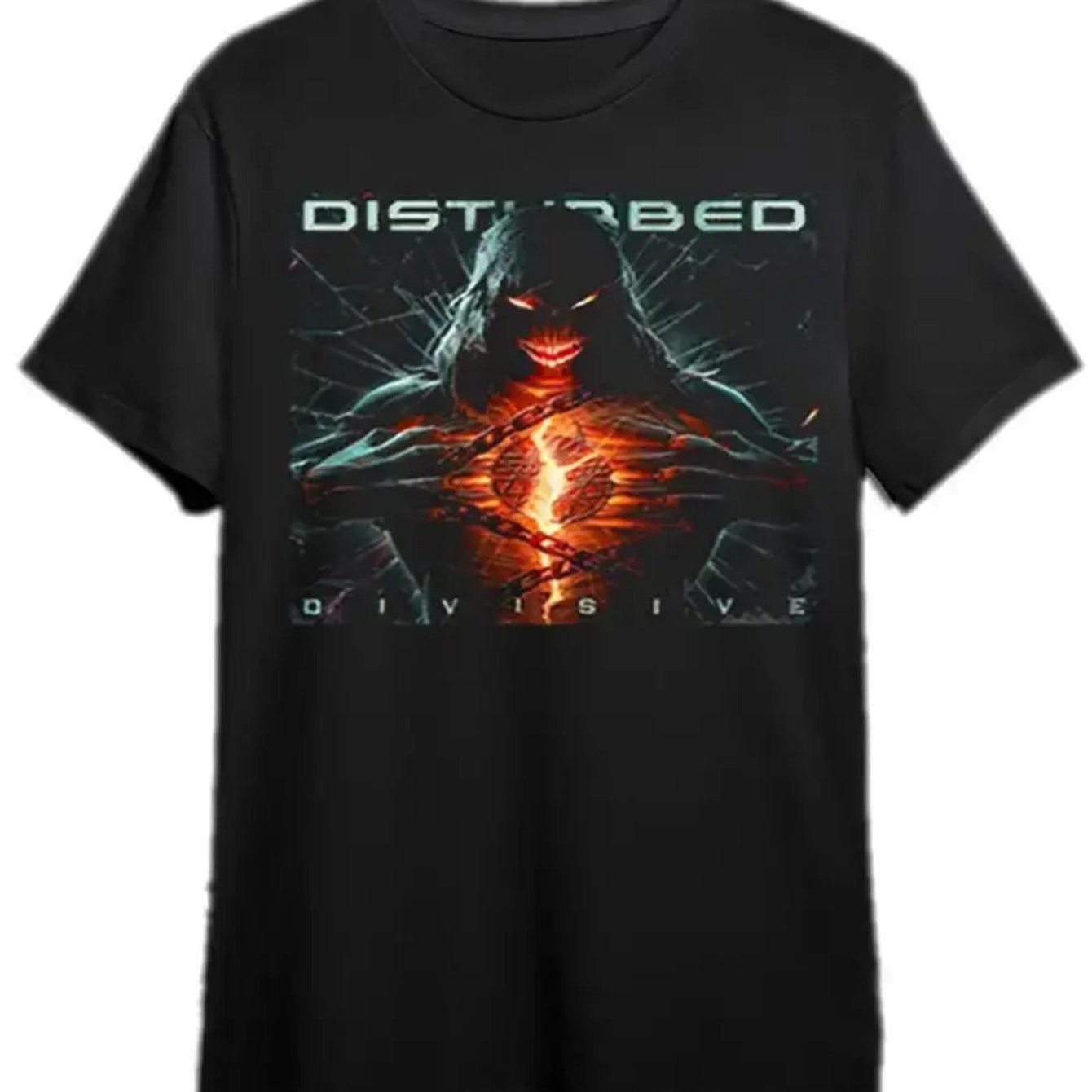 Elevate your wardrobe with the Disturbed Band Graphic T-Shirt! Made from 100% cotton, this crew neck tee is designed for ultimate comfort. It features breathable and moisture-wicking properties, ensuring you stay fresh during