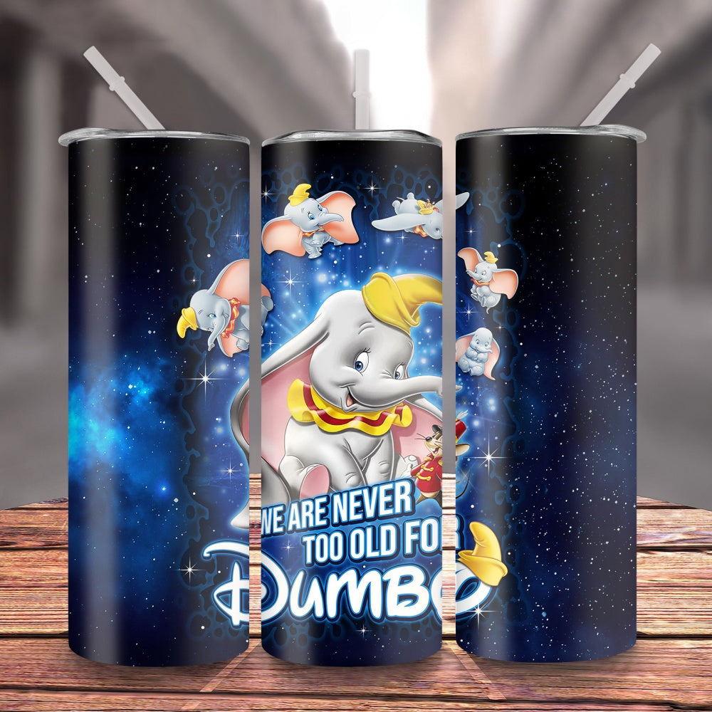 Dumbo 20oz Stainless Steel Tumbler with Straw - Insulated for Hot and Cold Drinks, Perfect for Fitness, Travel & Everyday Use