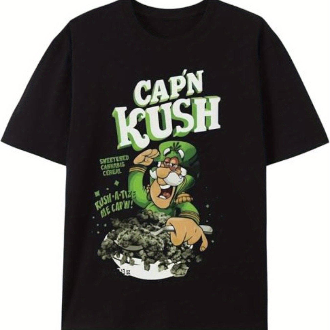 CAPN KUSH Green Character Men‘s black T-Shirt