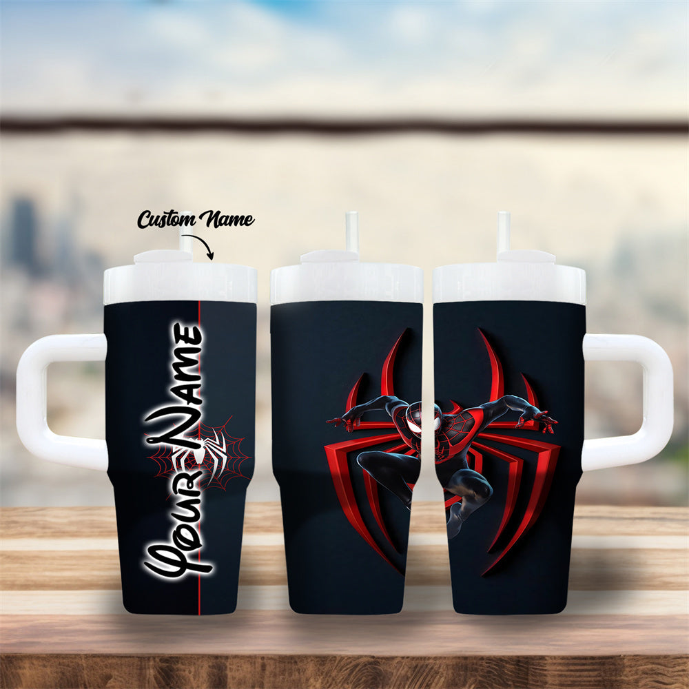 1pc Disney 14oz Stainless Steel Tumbler with Handle and Straw, Cartoon Character Design, BPA-Free, Leak-Proof, Hand Wash Only, Ideal for Coffee & Cold Drinks, Perfect Gift for Family & Friends, Suitable for Climbing & Sports,