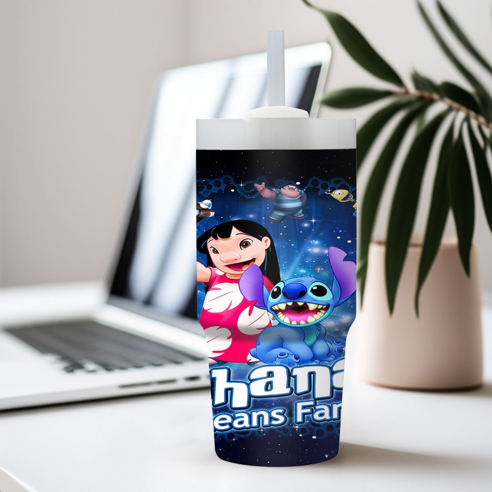14oz Stainless Steel Tumbler, Cartoon Character Design, Double-Wall Vacuum Insulated Travel Mug, BPS-Free, Hand Wash Only, with Straw for Home and Car Use, Ideal Gift for Family and Friends