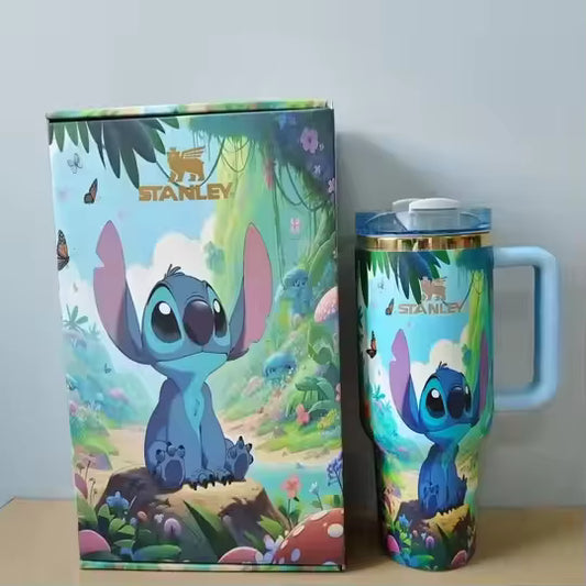 🧵 40 oz Stitch Stanley Tumbler – Collector’s Gift Box Edition- LT BLUE