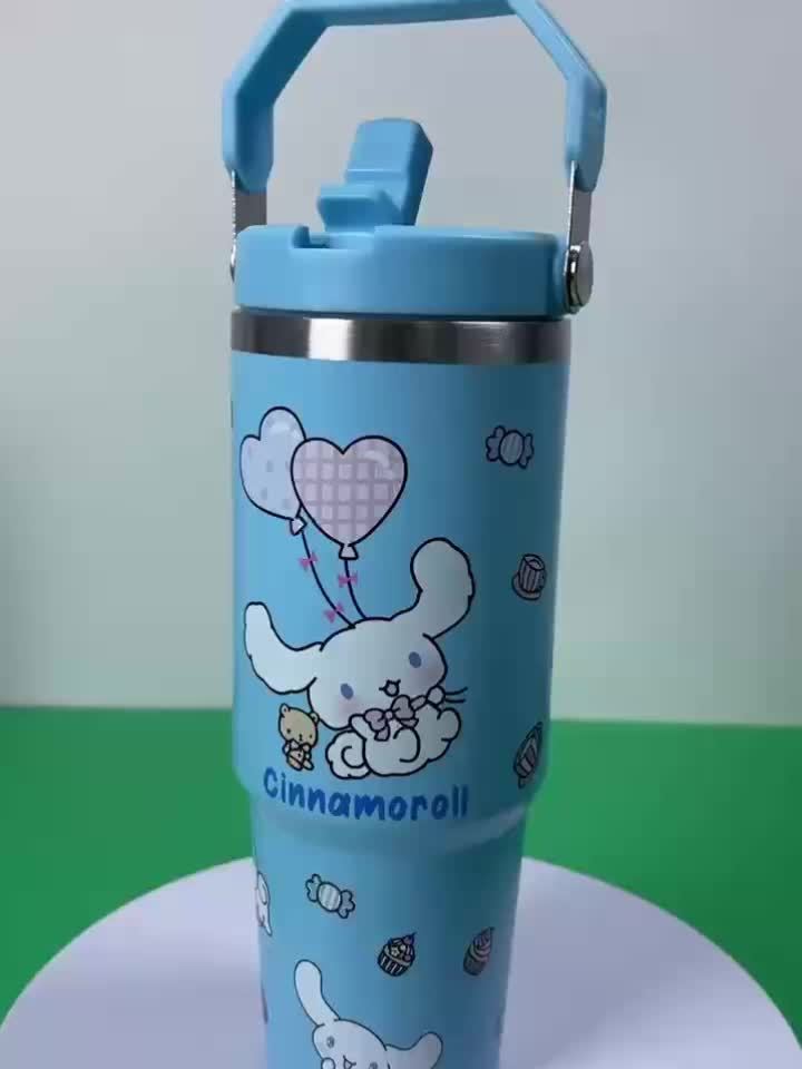 Sanrio Hello Kitty & Friends 30oz Insulated Stainless Steel Tumbler - Leakproof, Portable for Travel, Sports, Fitness | Cute My Melody & Cinnamoroll Designs | Ideal for Car Use