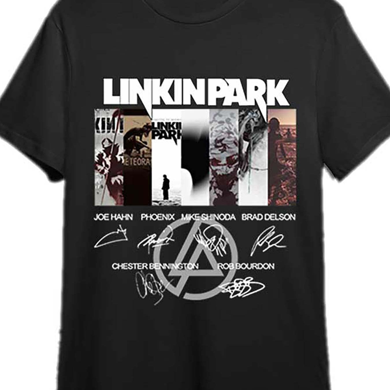 Black Signature Funny Men's Short Sleeve Printed T-shirt Lincoln Park Logo Rock Band T-shirt 337645 Series PR