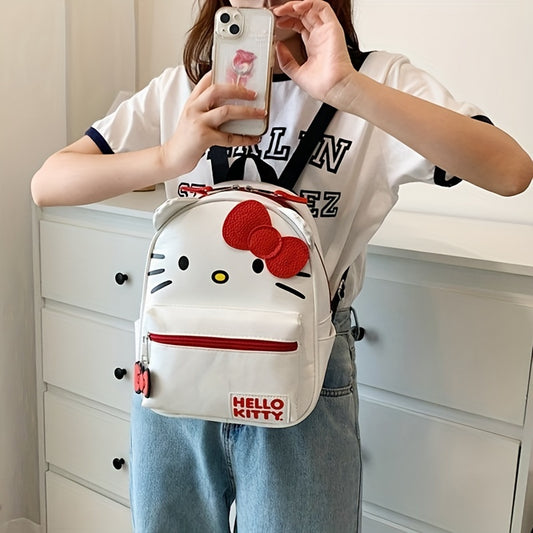 Hello Kitty Spacious Durable Backpack - Large Capacity with Multiple Zipper Compartments, Adjustable Padded Straps, and Reinforced Bottom for School, Travel, and Casual Use