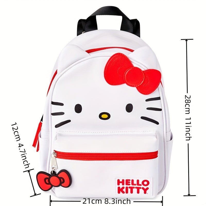 Hello Kitty Spacious Durable Backpack - Large Capacity with Multiple Zipper Compartments, Adjustable Padded Straps, and Reinforced Bottom for School, Travel, and Casual Use