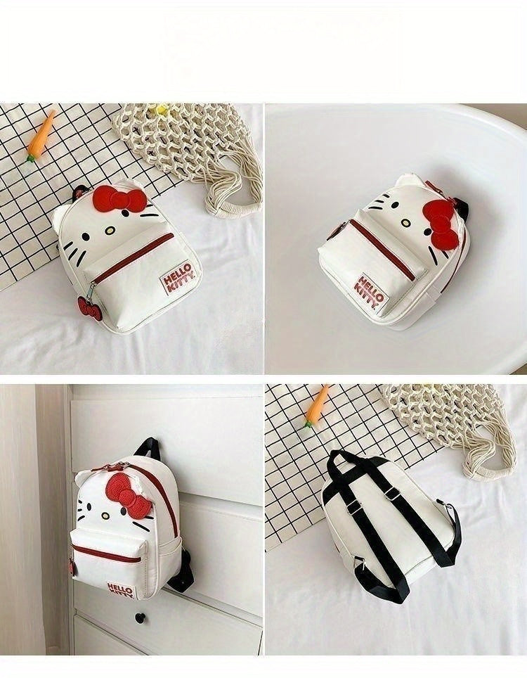 Hello Kitty Spacious Durable Backpack - Large Capacity with Multiple Zipper Compartments, Adjustable Padded Straps, and Reinforced Bottom for School, Travel, and Casual Use