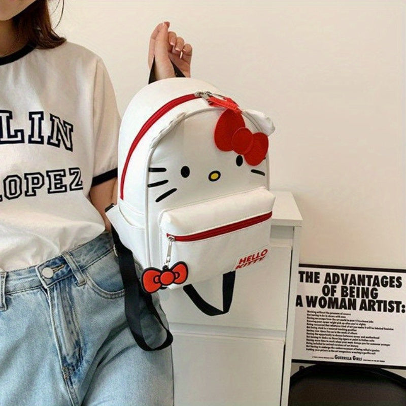 Hello Kitty Spacious Durable Backpack - Large Capacity with Multiple Zipper Compartments, Adjustable Padded Straps, and Reinforced Bottom for School, Travel, and Casual Use