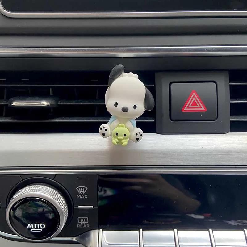 Hello Kitty Car Air Vent Clip-Ons, Cute Kawaii Aromatherapy Fragrance Decoration, Plastic Car Accessory for Fresh Scent - Set of Assorted Designs