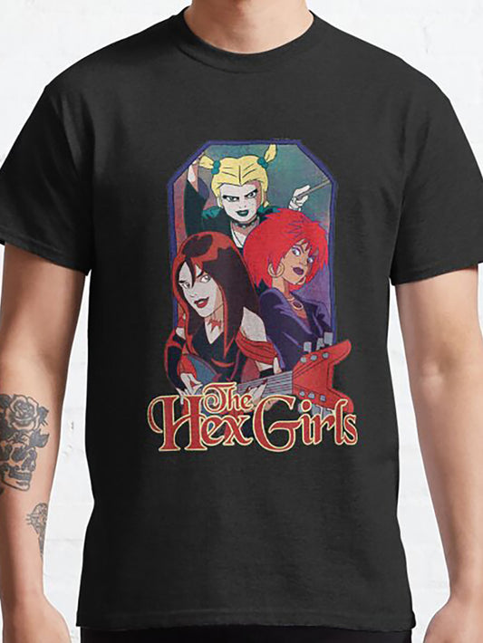 Unisex t-shirt, girl band classic art hexagonal costume festival