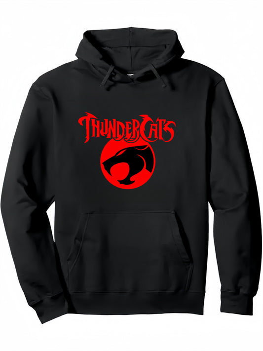Retro Fashion Brand Thunder Cat Inspired Cartoon Cat Logo Hoodie UNISEX