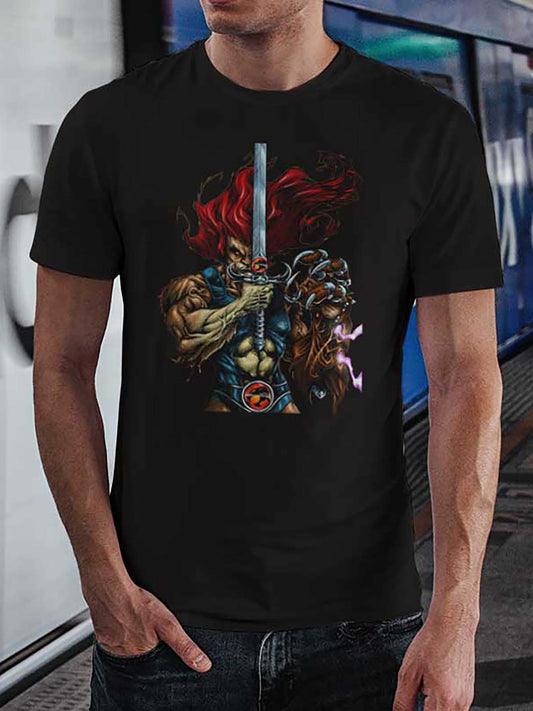 Thundercats 4 2 240367 funny Men’s Short Sleeve Graphic T-shirt Collection black TZ