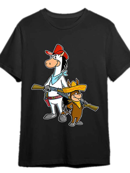 Men's Black Quick Shooter McGraw 339214 Short Sleeve Printed T-shirt