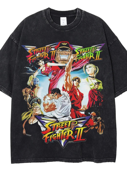 EWHBoxer 2 Japan animation game merchandise uplift dragon fist t-shirt short sleeve summer newDG004