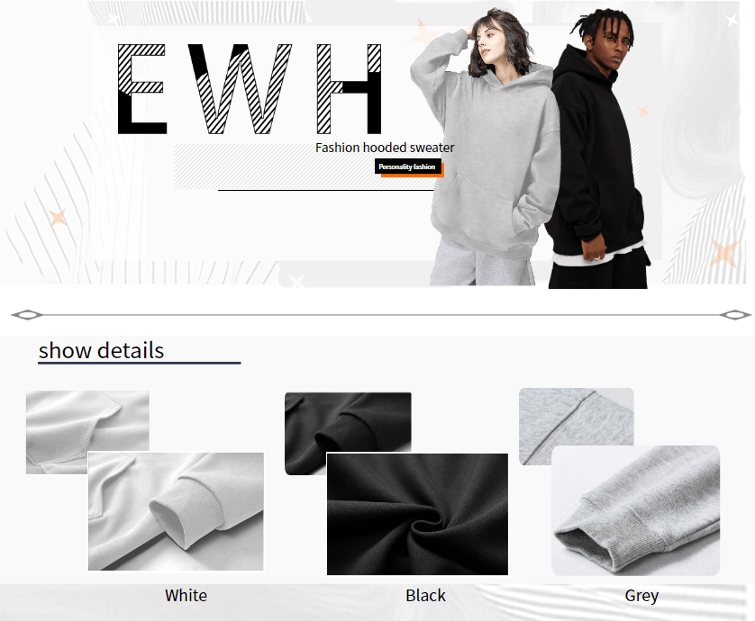 EWHSpring and Autumn New Men's Hoodie Hip Hop Fashion Hoodie BackWOODS Printed Sports CoatDF006