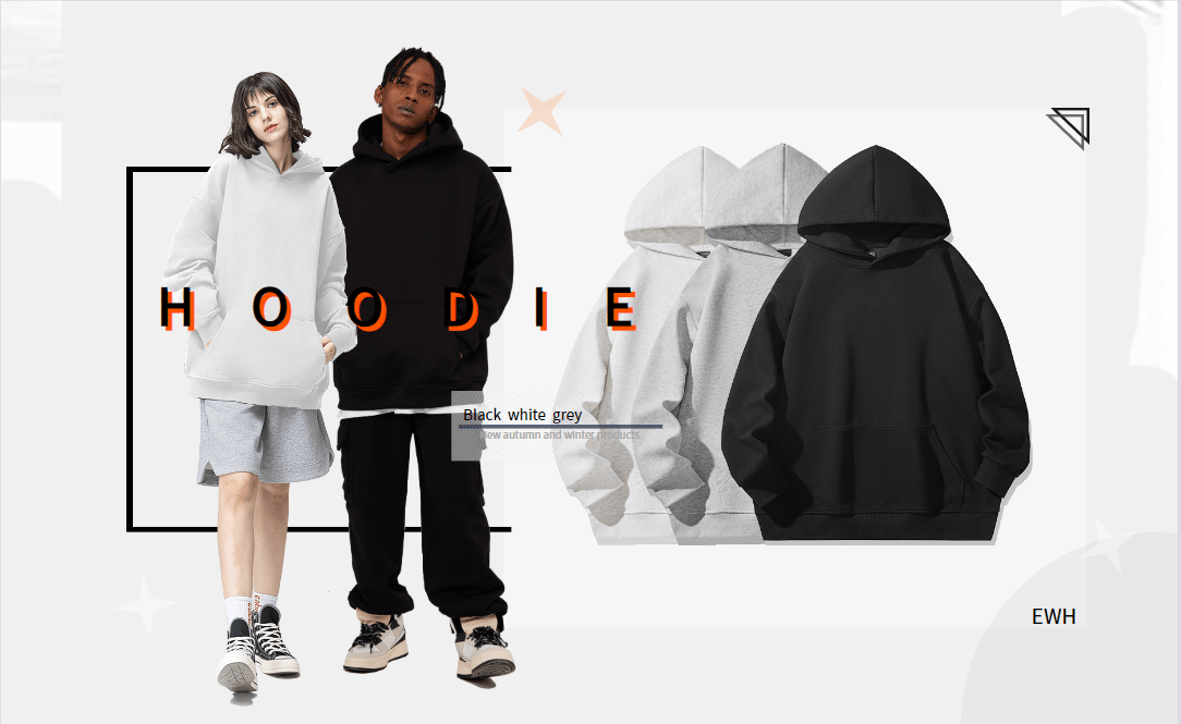 EWHSpring and Autumn New Men's Hoodie Hip Hop Fashion Hoodie BackWOODS Printed Sports CoatDF006