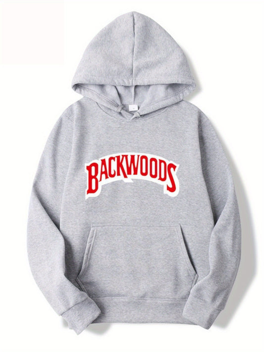 EWHSpring and Autumn New Men's Hoodie Hip Hop Fashion Hoodie BackWOODS Printed Sports CoatDF006