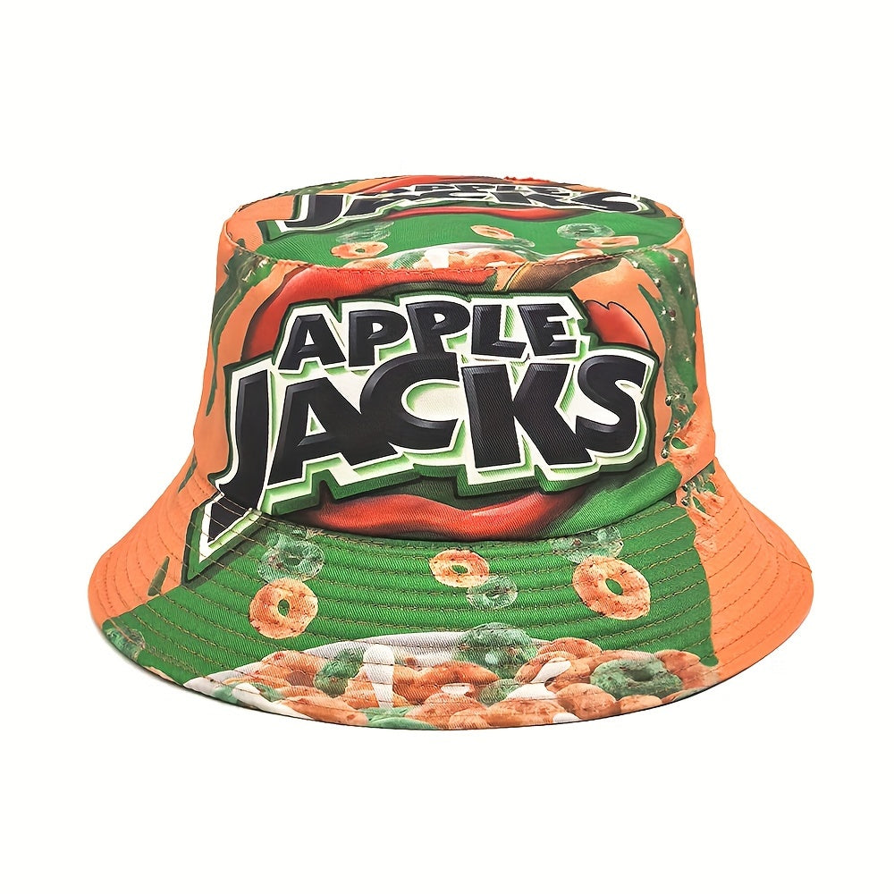 Snack Print Fisherman Hat Hip Hop Street Outdoor Party Sun Hat for Men and Women