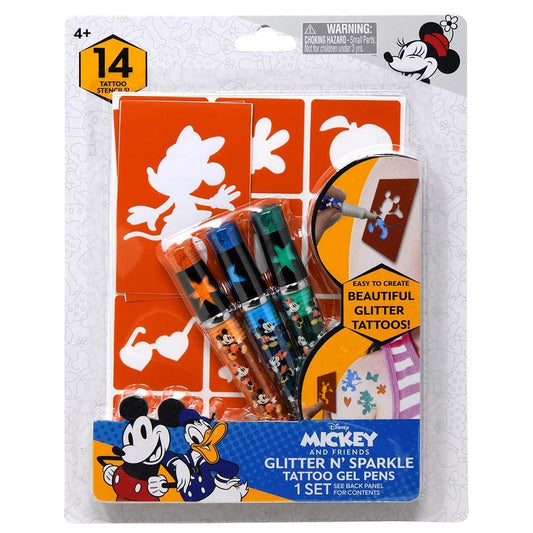Disney Mickey and Friends Glitter N' Sparkle Tattoo Gel Pens Set