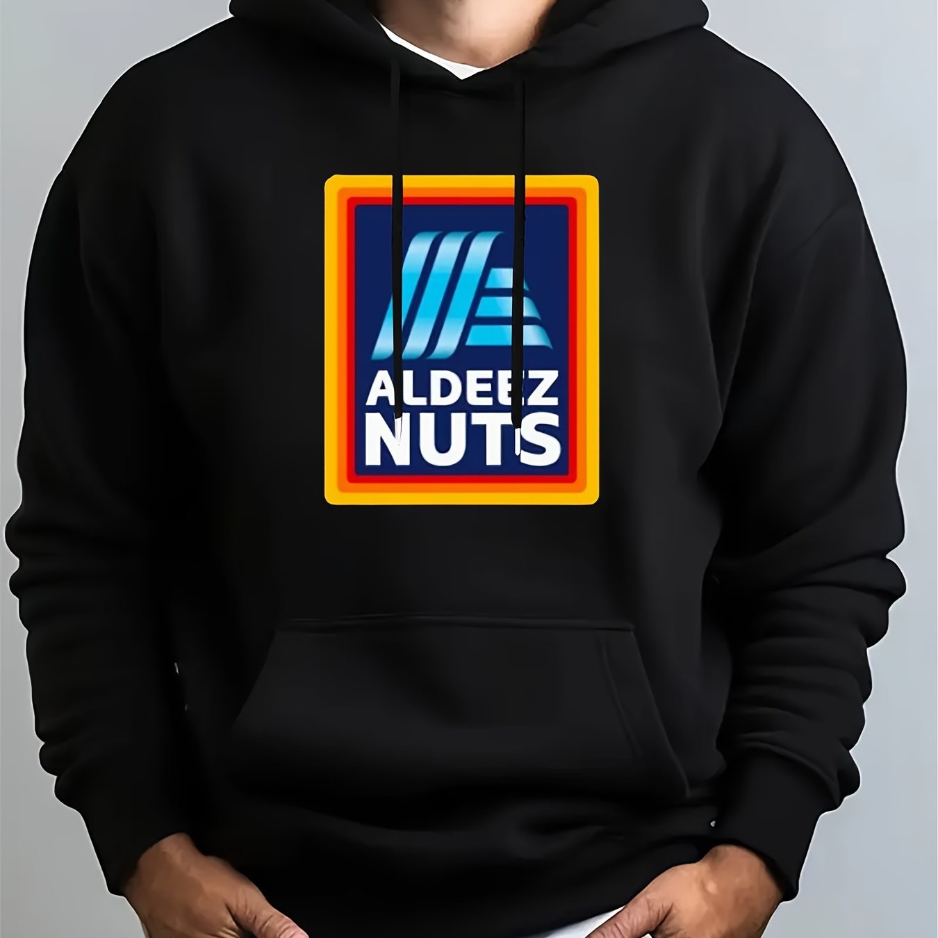 Aldeez Nuts Hip-hop Pullover Hoodie, Fitted Style With A Little Stretch, Novel And Creative, Autumn And Winter Street Style Suitable For City Walking, Street Hanging And Outdoor Activities 550g HQR-1017-118