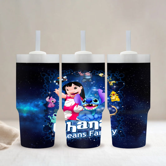 14oz Stainless Steel Tumbler, Cartoon Character Design, Double-Wall Vacuum Insulated Travel Mug, BPS-Free, Hand Wash Only, with Straw for Home and Car Use, Ideal Gift for Family and Friends