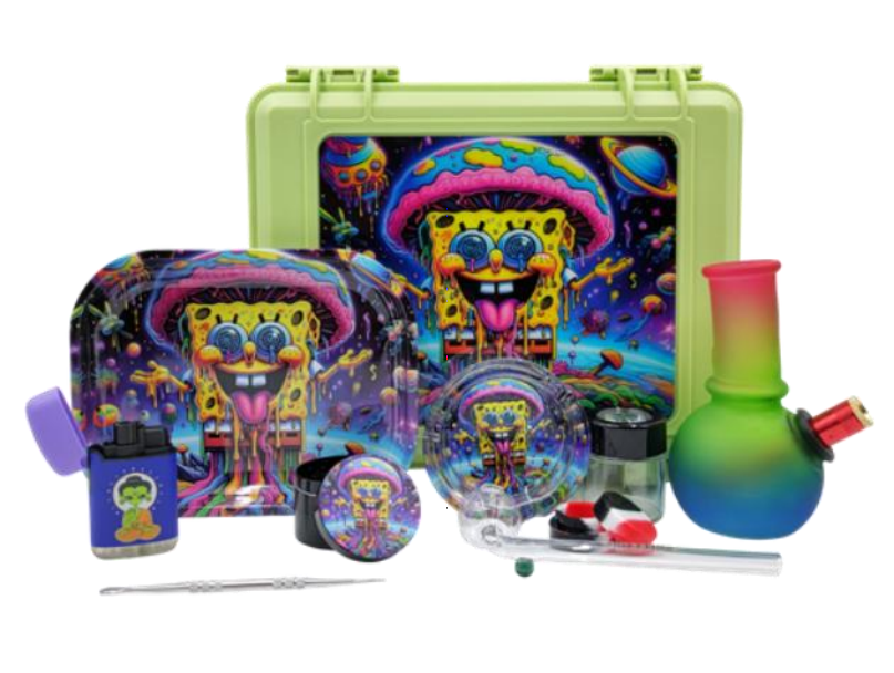 Psychedelic SpongeBob-Themed Smoking Accessories Set:
