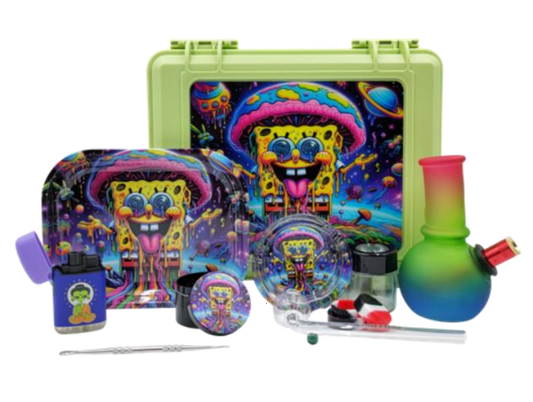 Psychedelic SpongeBob-Themed Smoking Accessories Set: