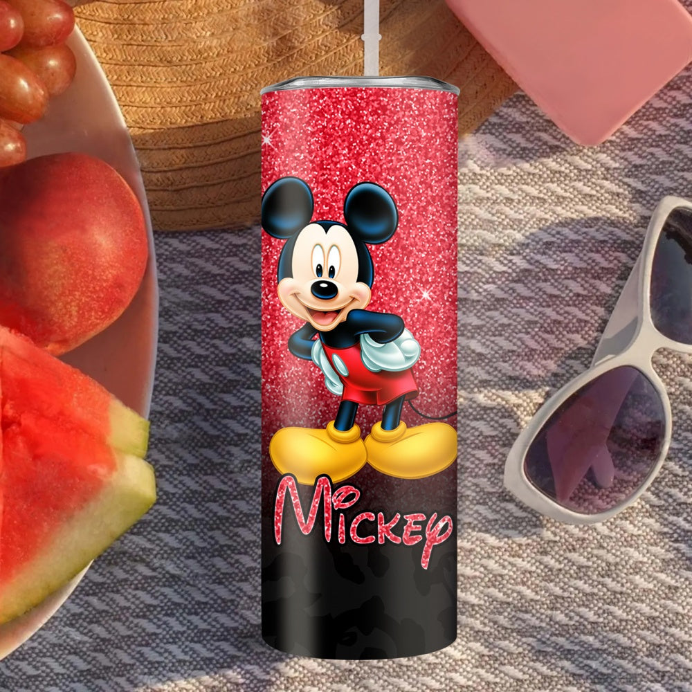 Mickey Mouse 20oz Stainless Steel Insulated Tumbler with Straw - Perfect for Fitness, Travel & Everyday Use, Cartoon Character Design, Home Use