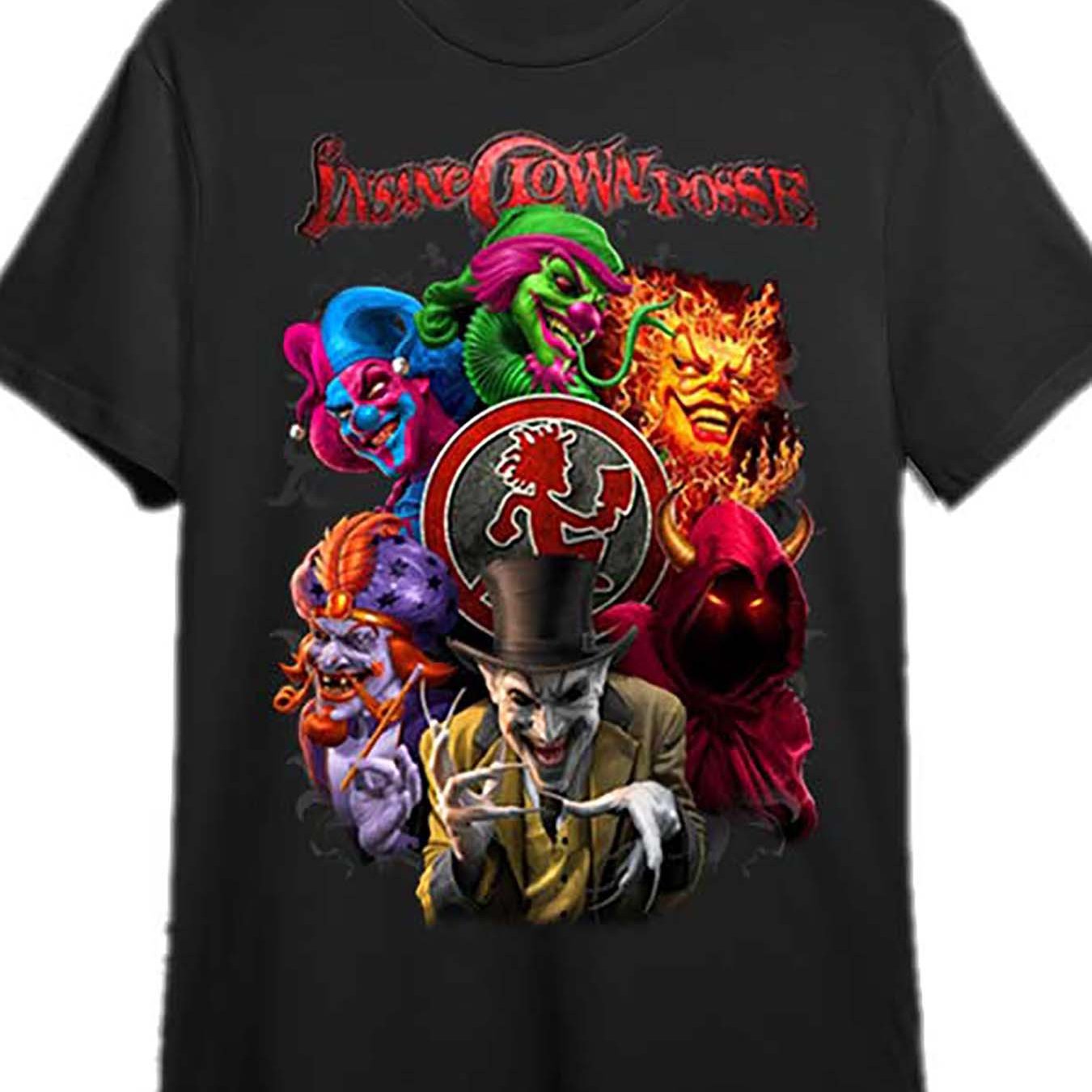Crazy Scarecrow Puzzle Box T-shirt, Retro Crazy Scarecrow ICP t-shirt 336542 interesting men's short-sleeved pattern T-shirt series, black PR