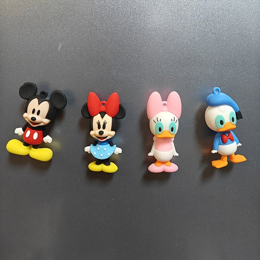 Brighten up your space with this enchanting set of 4 Disney 3D Magnets featuring beloved classic characters: Mickey Mouse, Minnie Mouse, Donald Duck, and Daisy Duck!