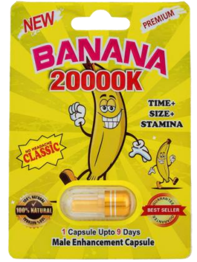 BANANA 20,000K  MALE ENHANCEMENT PILLS (single)