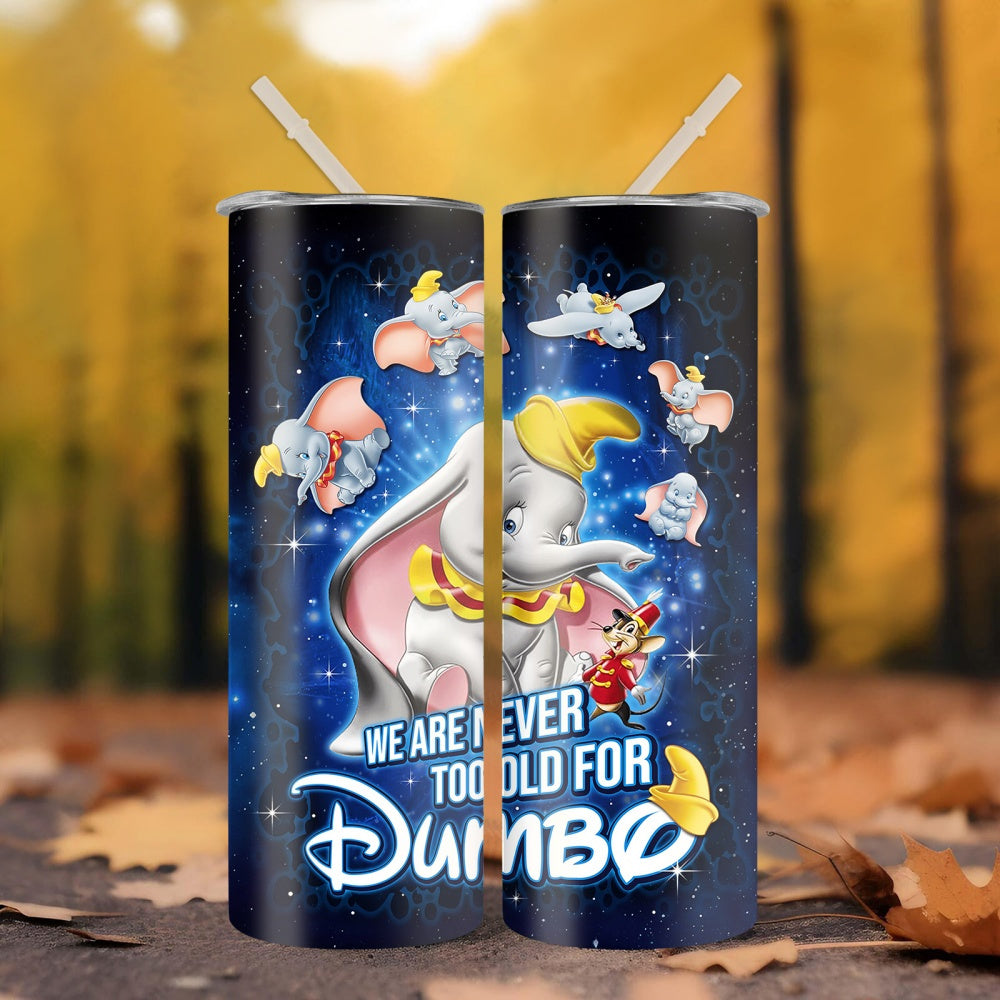 Dumbo 20oz Stainless Steel Tumbler with Straw - Insulated for Hot and Cold Drinks, Perfect for Fitness, Travel & Everyday Use