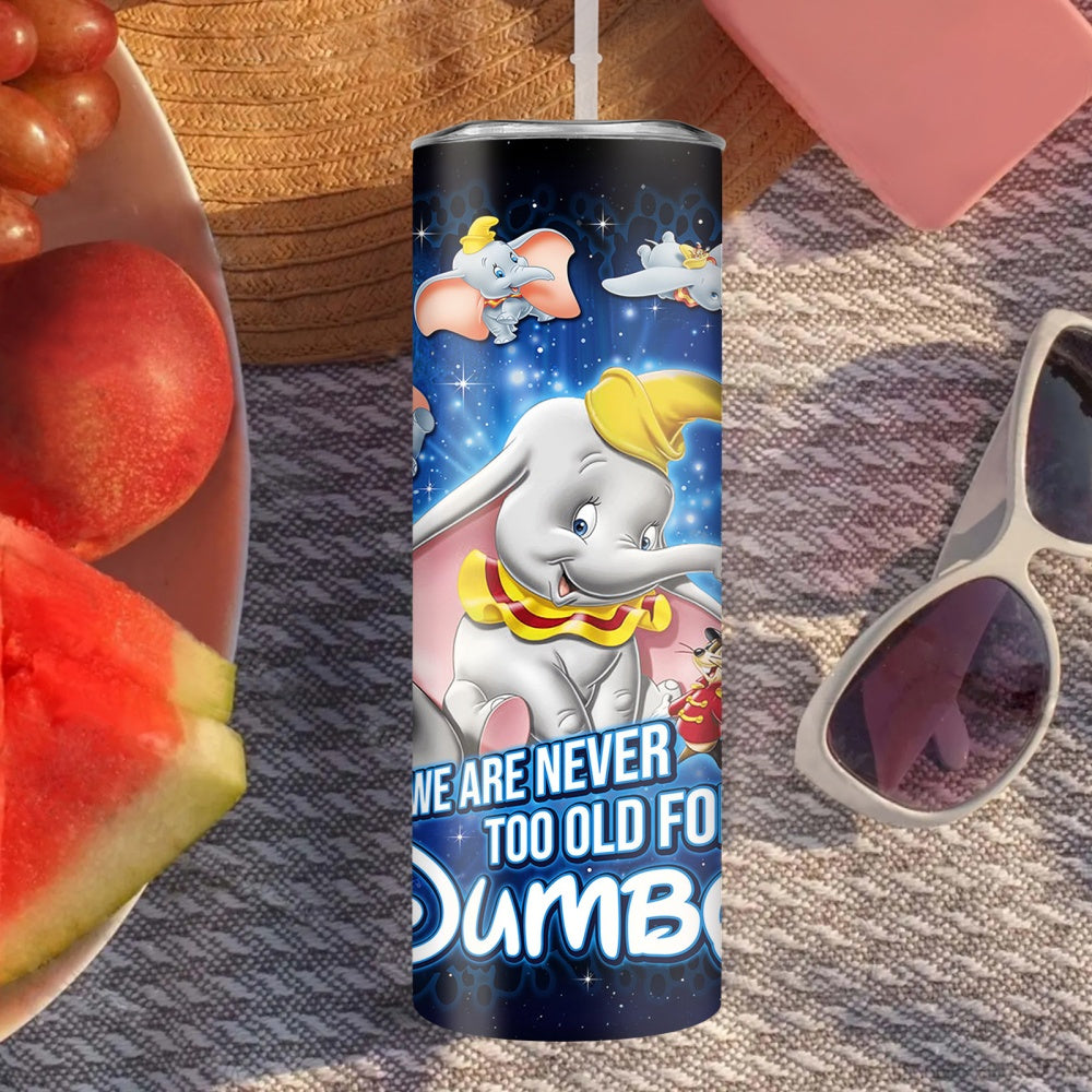 Dumbo 20oz Stainless Steel Tumbler with Straw - Insulated for Hot and Cold Drinks, Perfect for Fitness, Travel & Everyday Use
