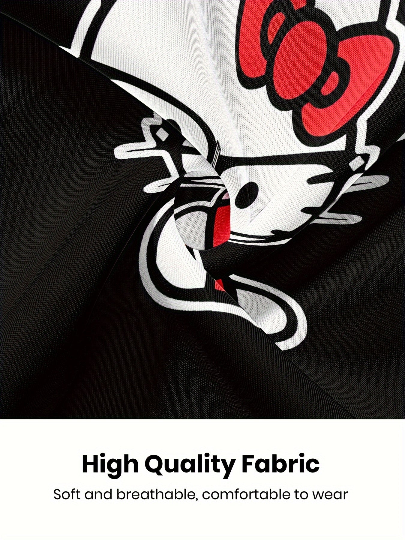 Sanrio Hello Kitty Women's Hoodie - Cozy Polyester, Casual Long Sleeve with Pockets, Machine Washable