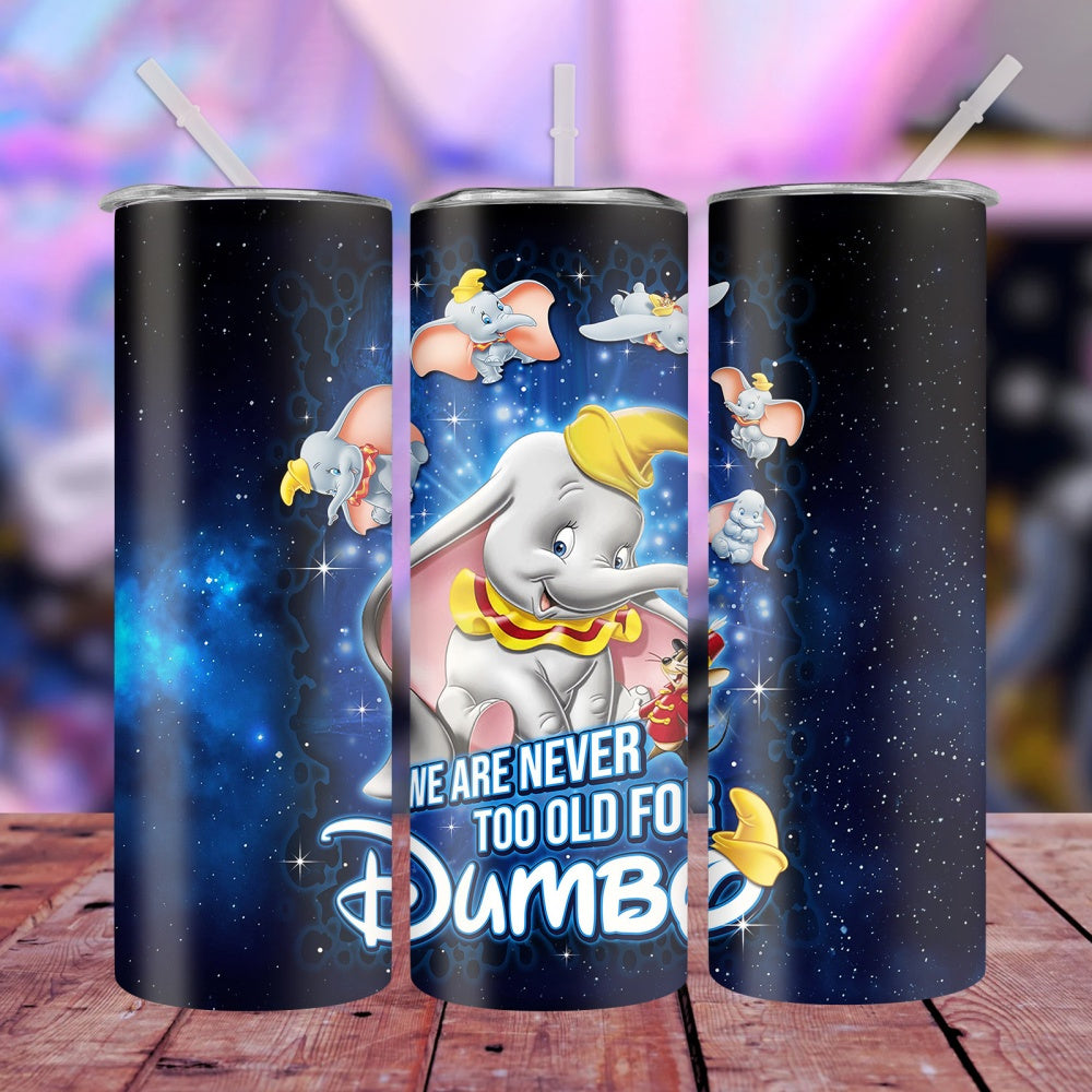 Dumbo 20oz Stainless Steel Tumbler with Straw - Insulated for Hot and Cold Drinks, Perfect for Fitness, Travel & Everyday Use