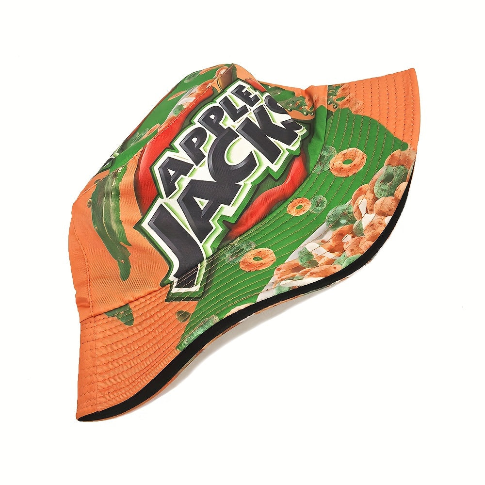 Snack Print Fisherman Hat Hip Hop Street Outdoor Party Sun Hat for Men and Women